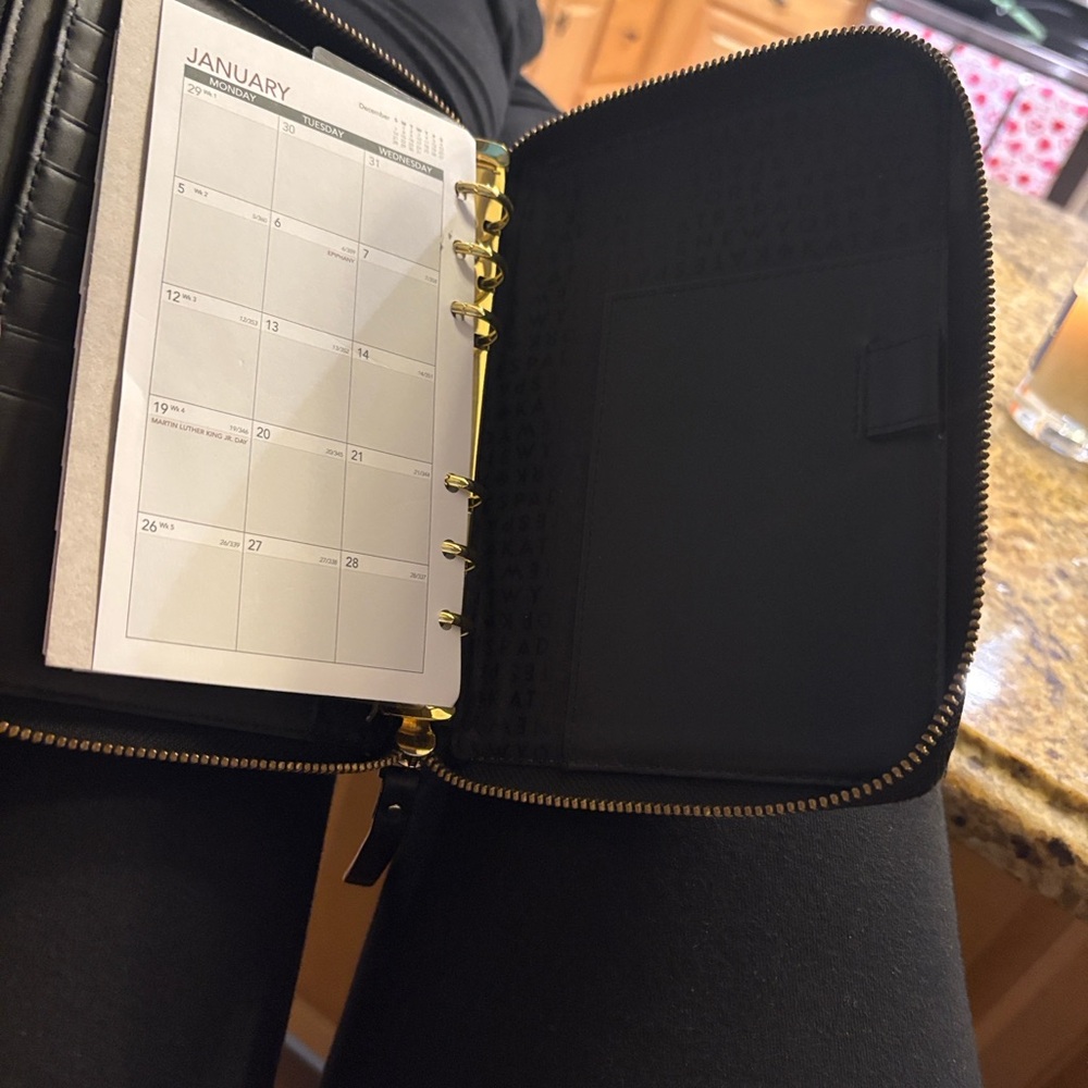 Kate Spade Black Wallet. Calendar & Card Holder. Like new condition. - Picture 2 of 6